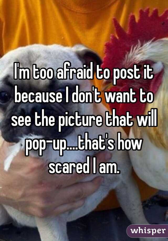 I'm too afraid to post it because I don't want to see the picture that will pop-up....that's how scared I am. 