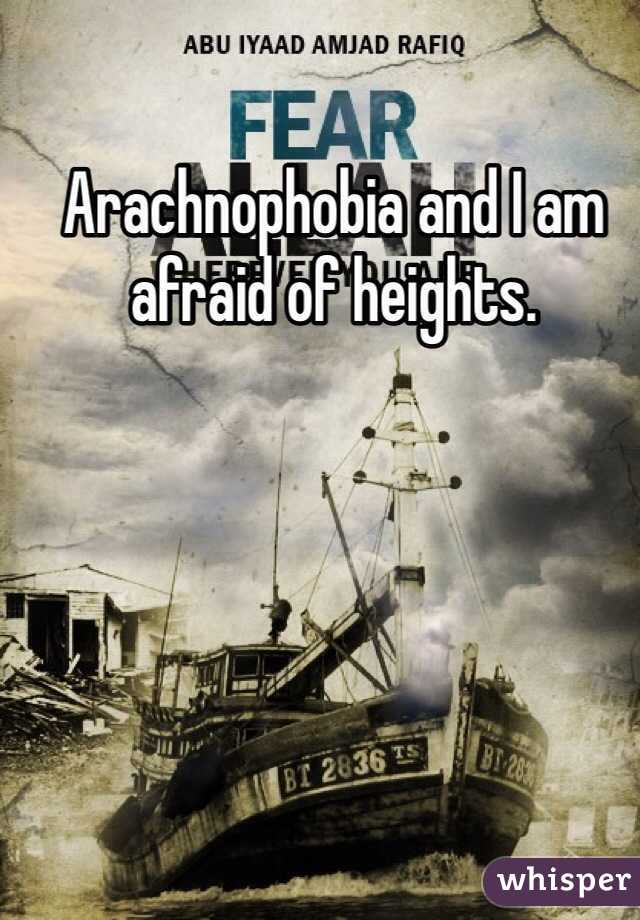 Arachnophobia and I am afraid of heights.