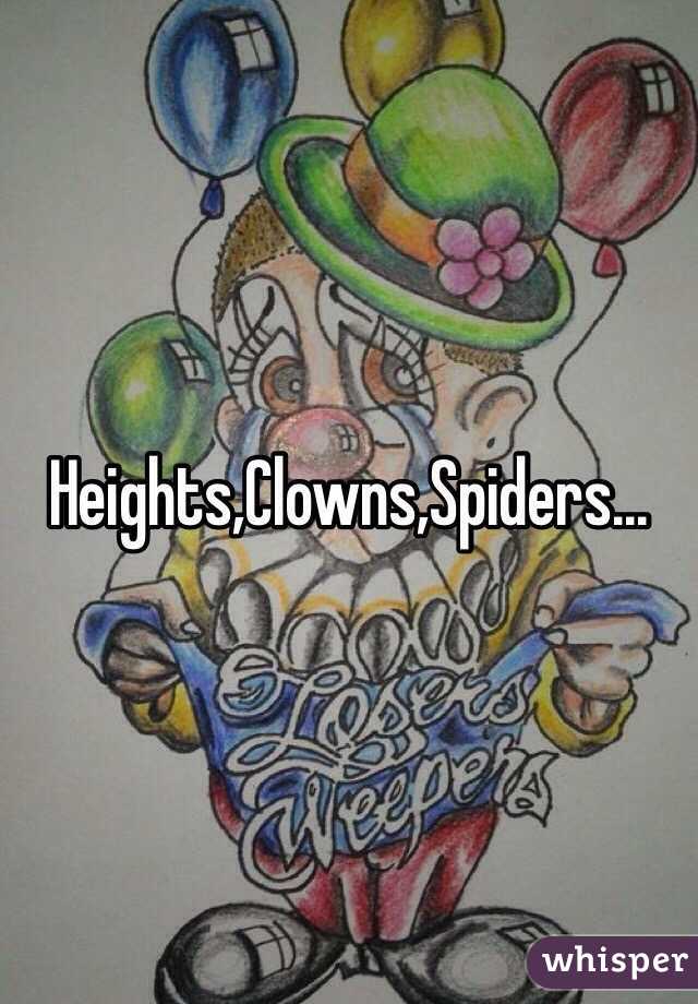 Heights,Clowns,Spiders...