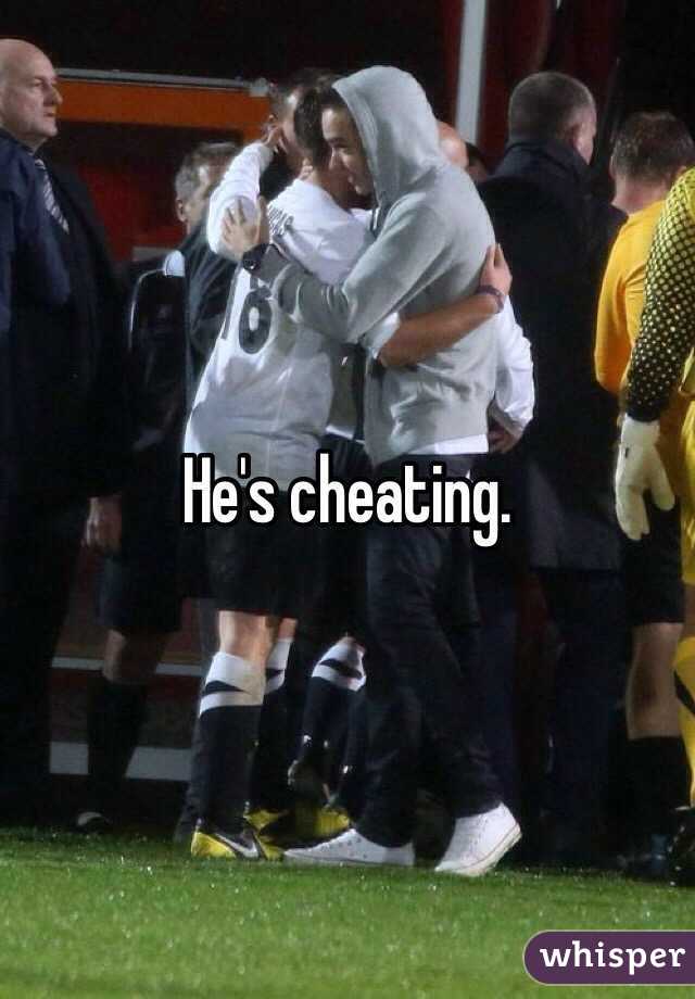 He's cheating. 