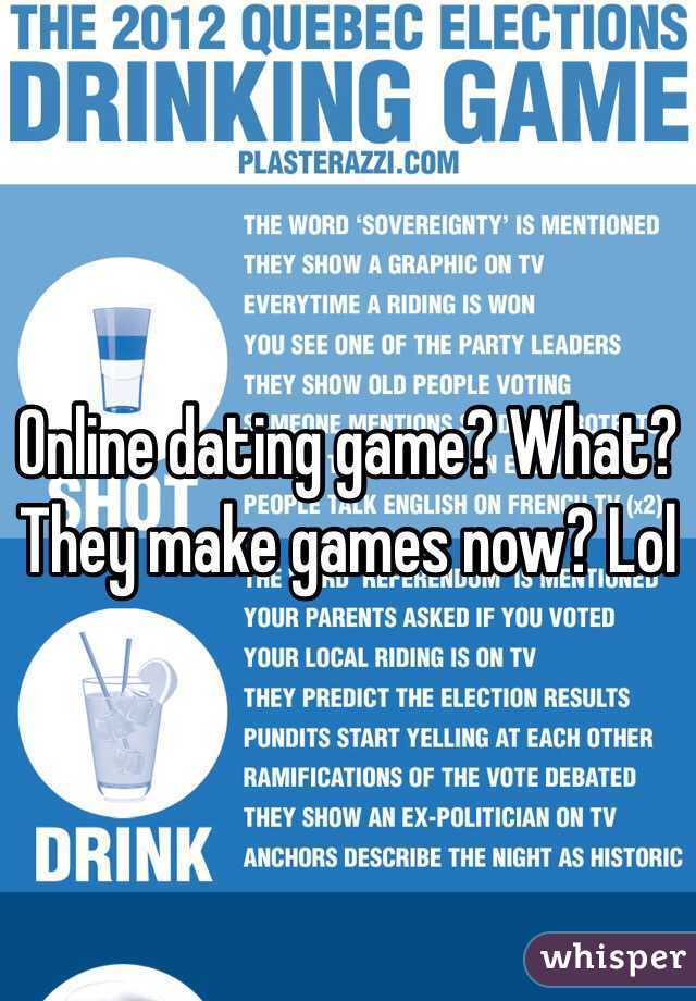 Online dating game? What? They make games now? Lol