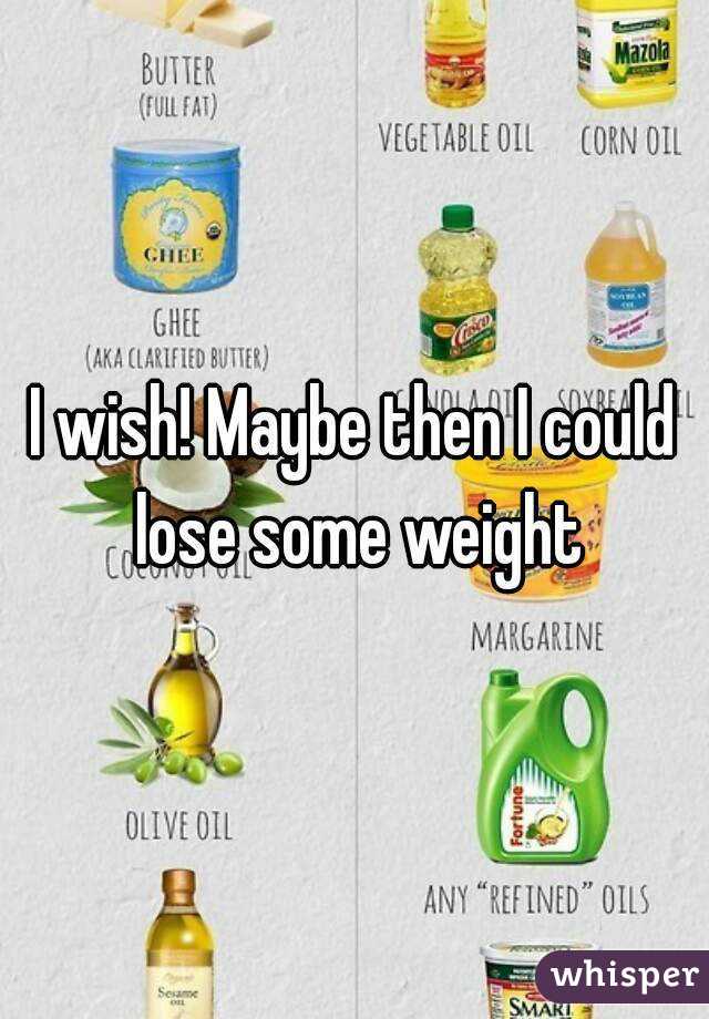 I wish! Maybe then I could lose some weight
