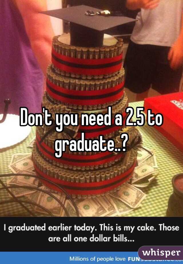 Don't you need a 2.5 to graduate..?