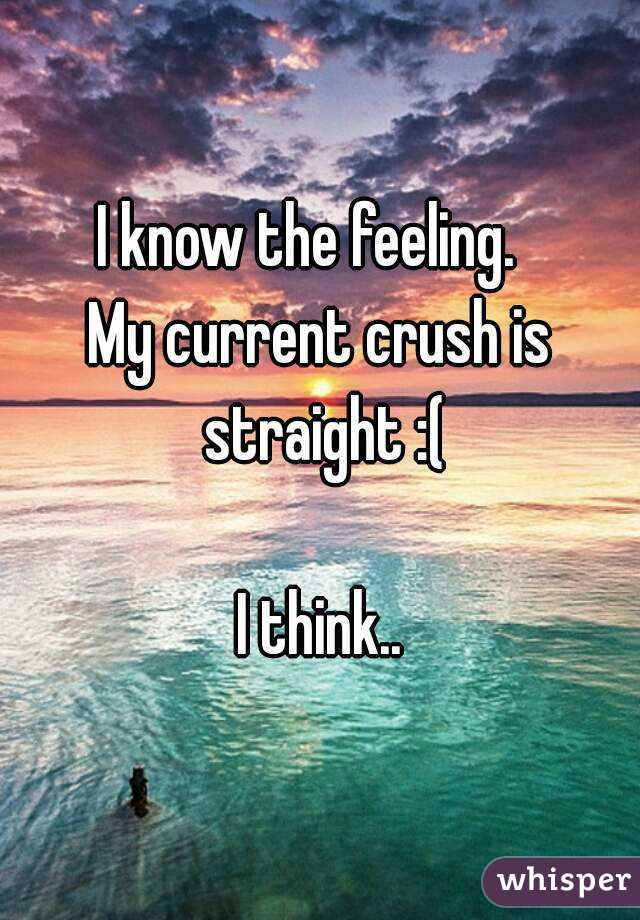 I know the feeling.  
My current crush is straight :(

I think..
