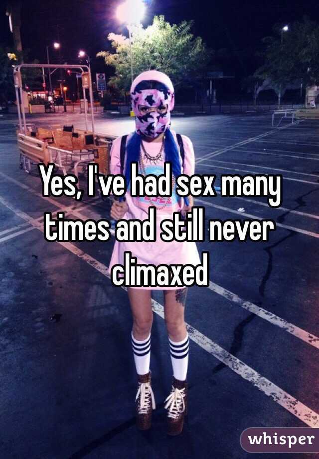 Yes, I've had sex many times and still never climaxed 