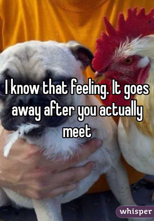 I know that feeling. It goes away after you actually meet