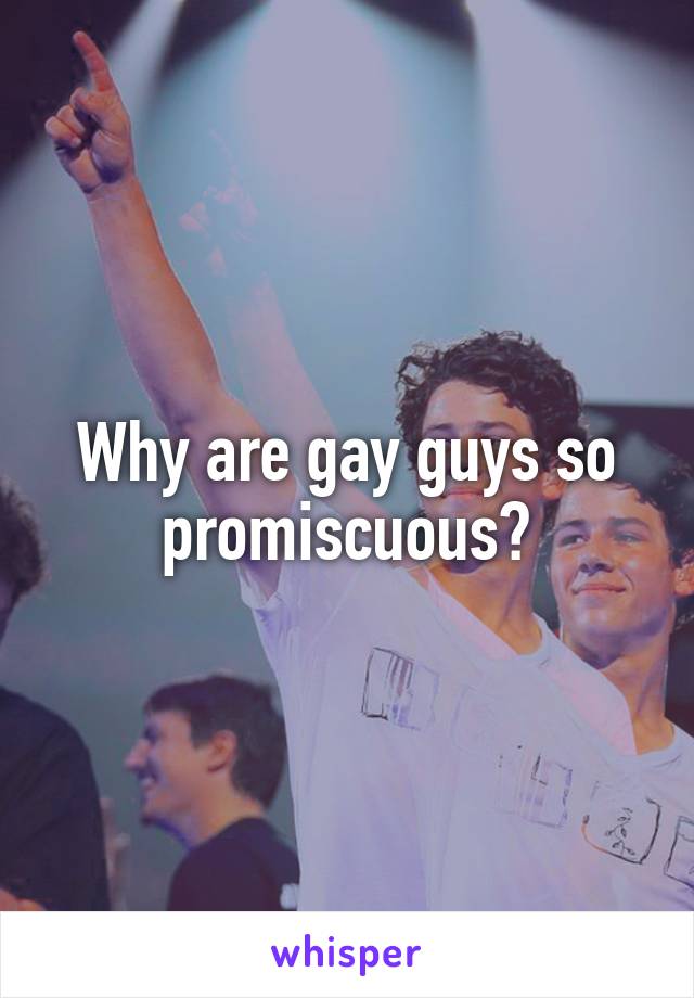 Why are gay guys so promiscuous?