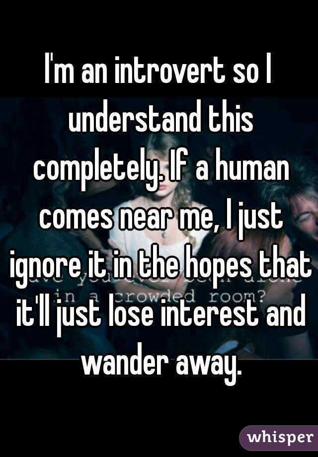 I'm an introvert so I understand this completely. If a human comes near me, I just ignore it in the hopes that it'll just lose interest and wander away.