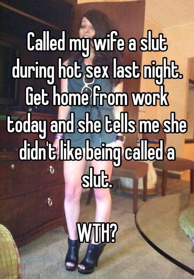 wife called as slut