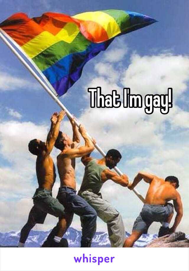 That I'm gay! 