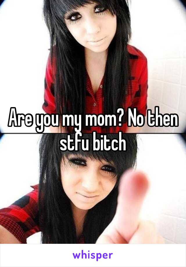 Are you my mom? No then stfu bitch