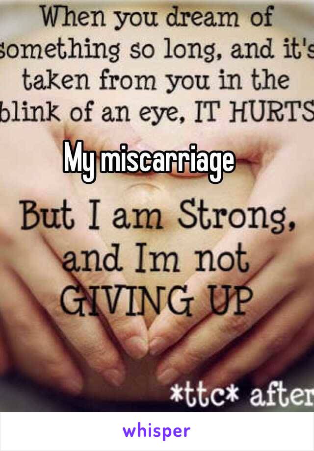 My miscarriage 