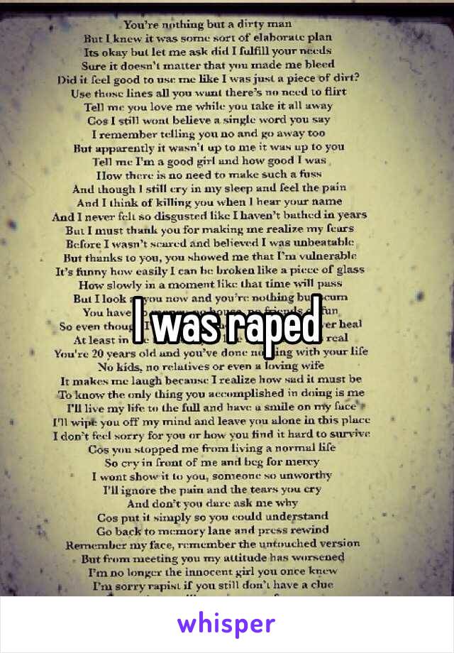 I was raped