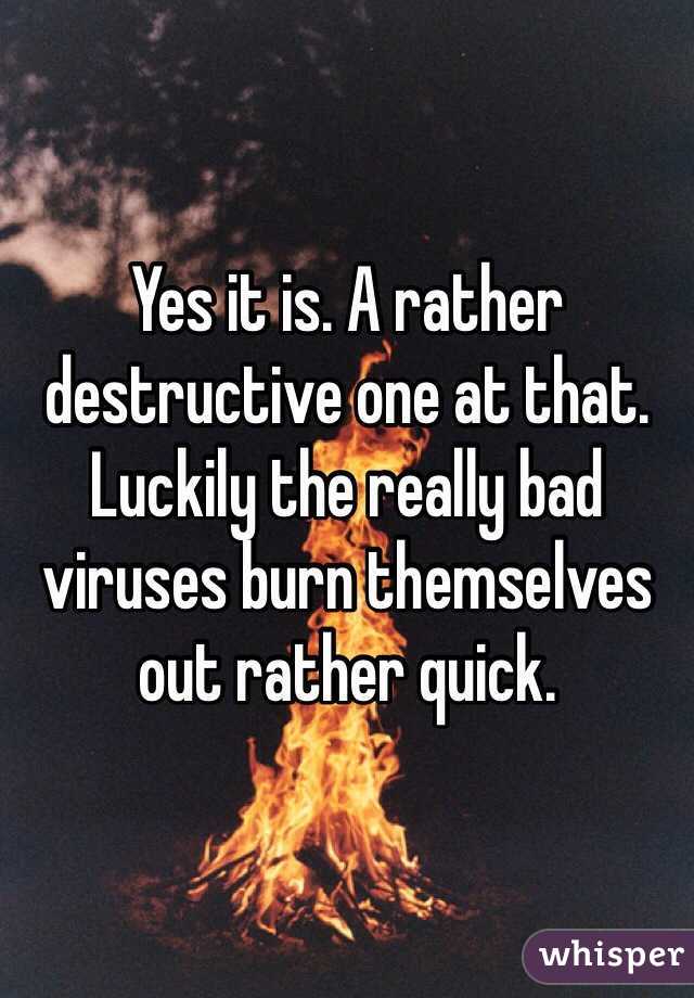 Yes it is. A rather destructive one at that. Luckily the really bad viruses burn themselves out rather quick. 