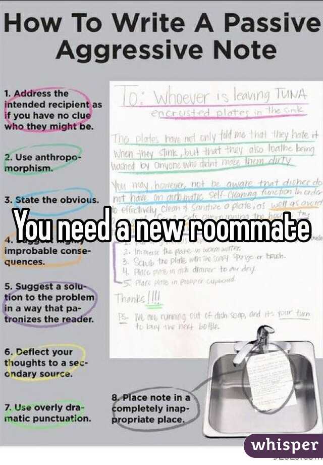 You need a new roommate