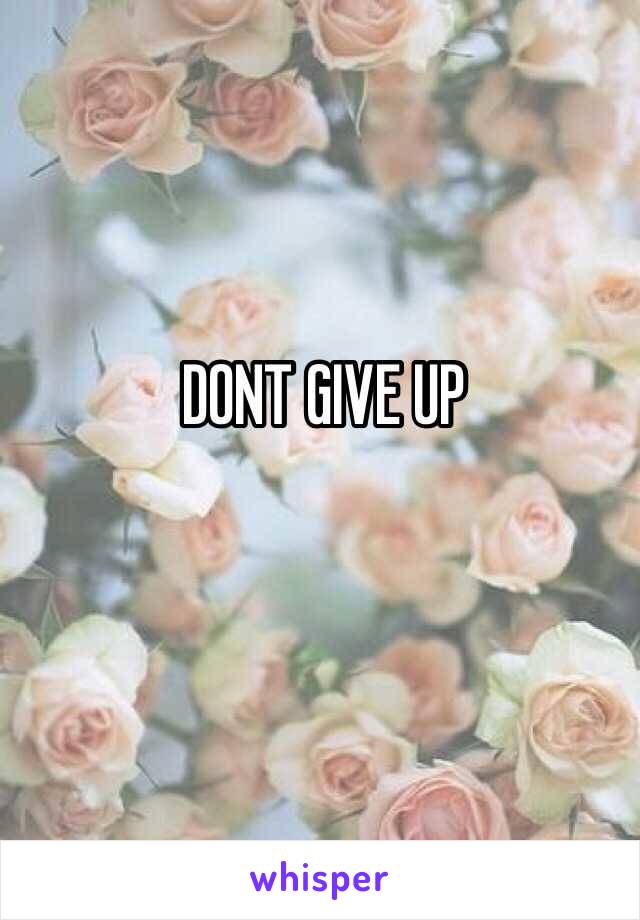 DONT GIVE UP 