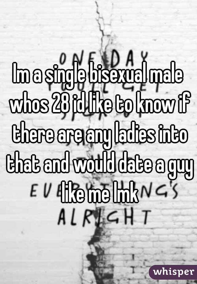 Im a single bisexual male whos 28 id like to know if there are any ladies into that and would date a guy like me lmk