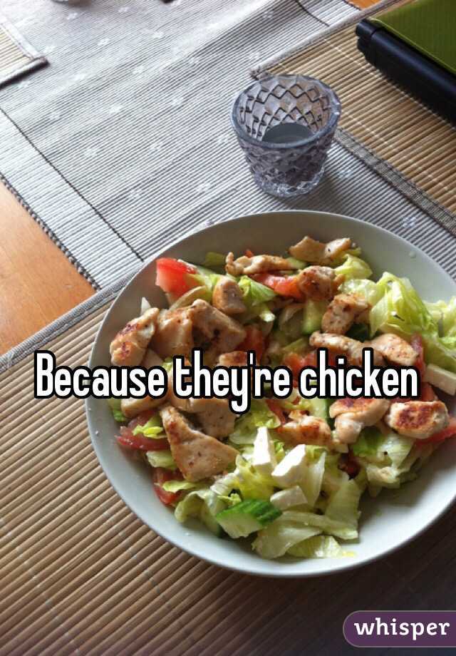 Because they're chicken