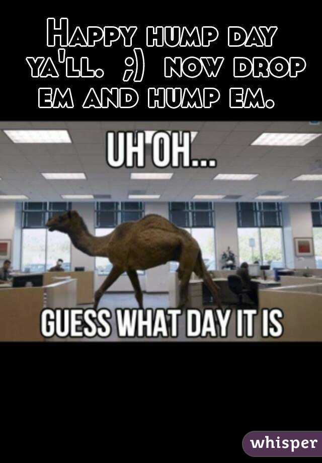 Happy hump day ya'll.  ;)  now drop em and hump em.  