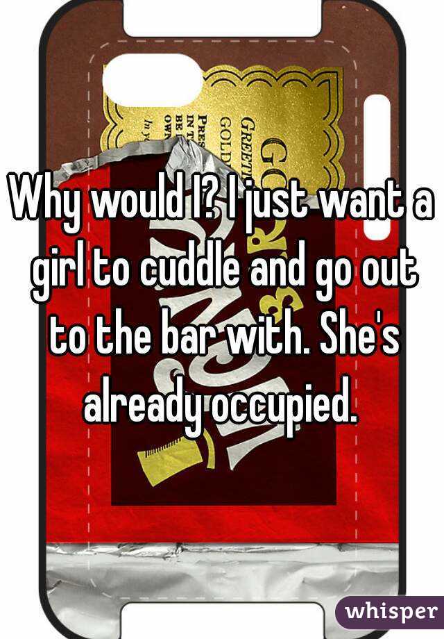 Why would I? I just want a girl to cuddle and go out to the bar with. She's already occupied. 