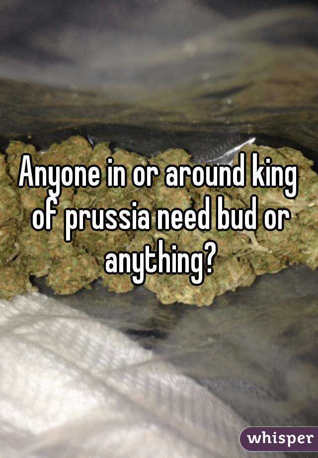 Anyone in or around king of prussia need bud or anything?