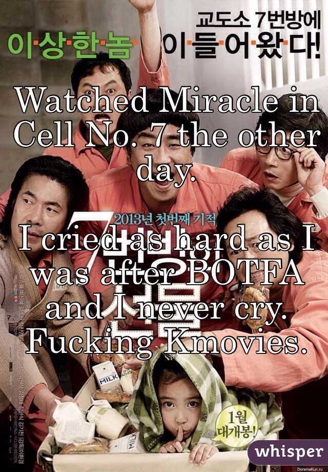Watched Miracle in Cell No. 7 the other day.

I cried as hard as I was after BOTFA and I never cry.
Fucking Kmovies.