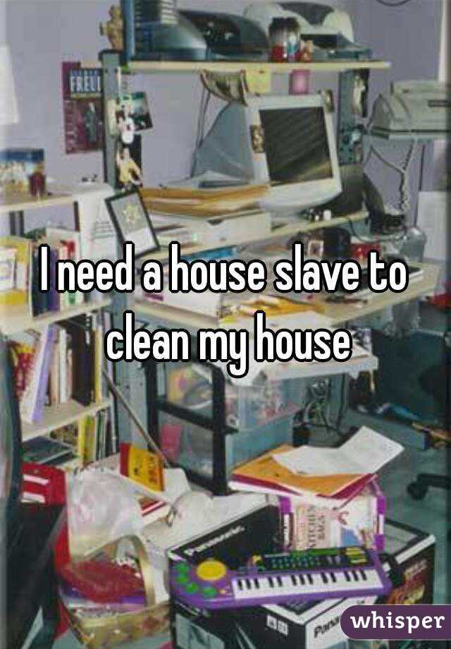 I need a house slave to clean my house