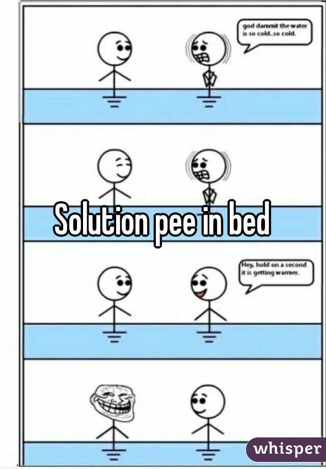 Solution pee in bed