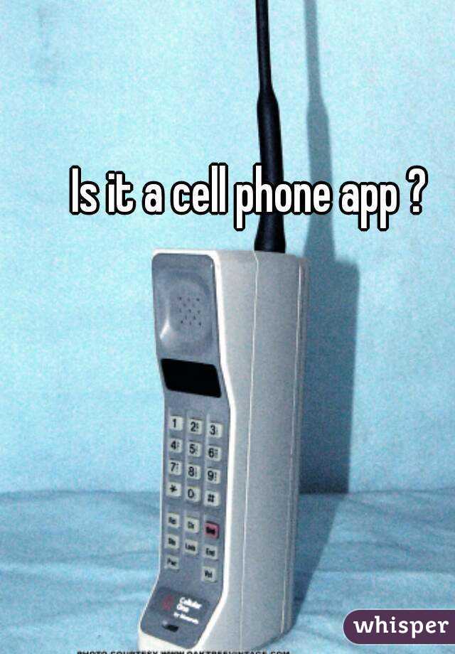 Is it a cell phone app ?