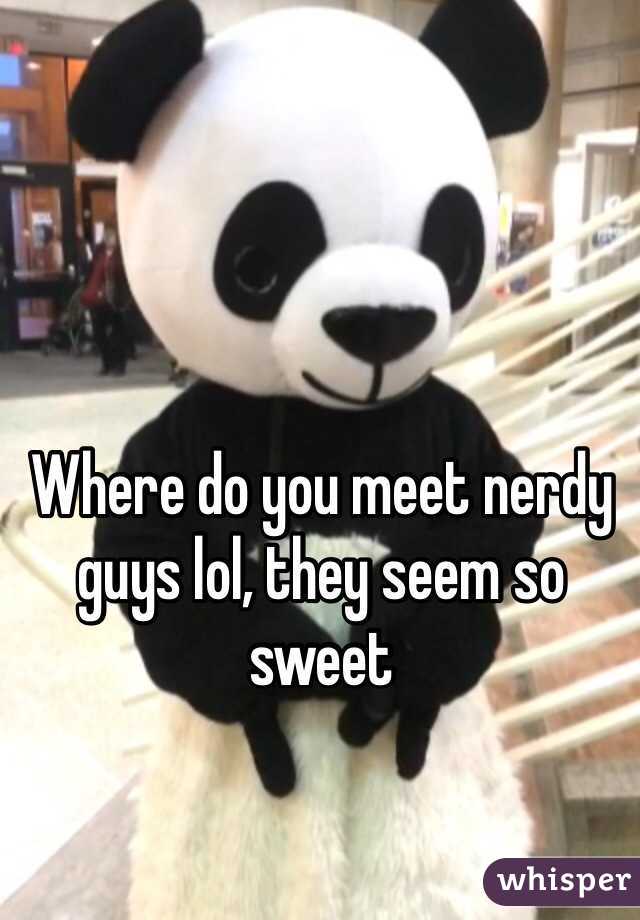 Where do you meet nerdy guys lol, they seem so sweet