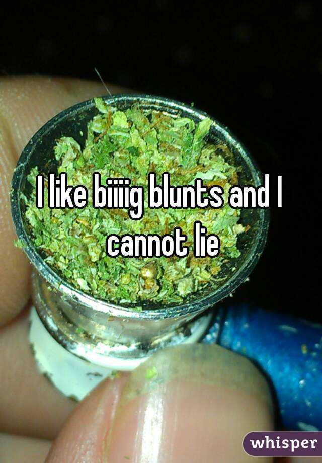 I like biiiig blunts and I cannot lie