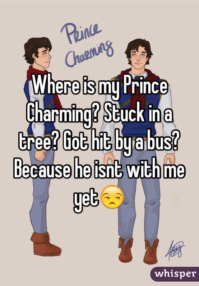 Where is my Prince Charming? Stuck in a tree? Got hit by a bus? Because he isnt with me yet😒