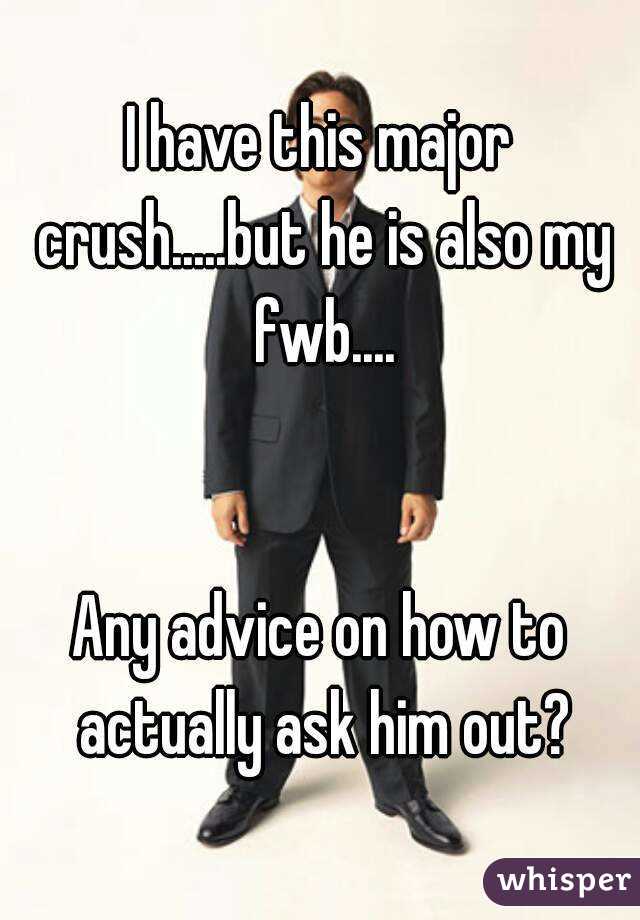 I have this major crush.....but he is also my fwb....


Any advice on how to actually ask him out?