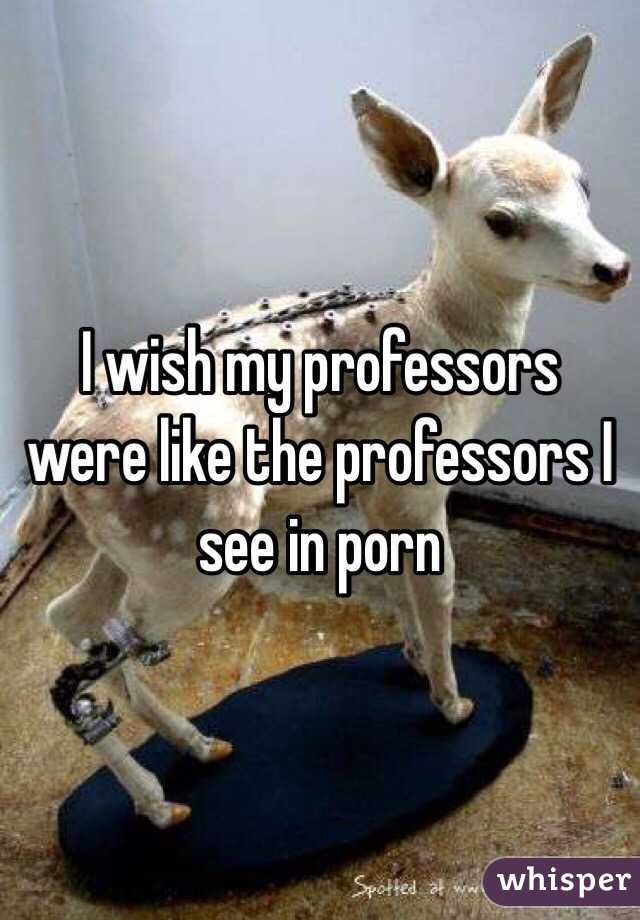 I wish my professors were like the professors I see in porn 