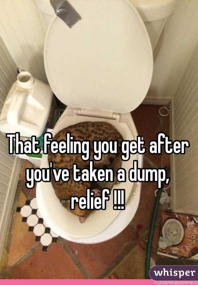 That feeling you get after you've taken a dump, relief !!!