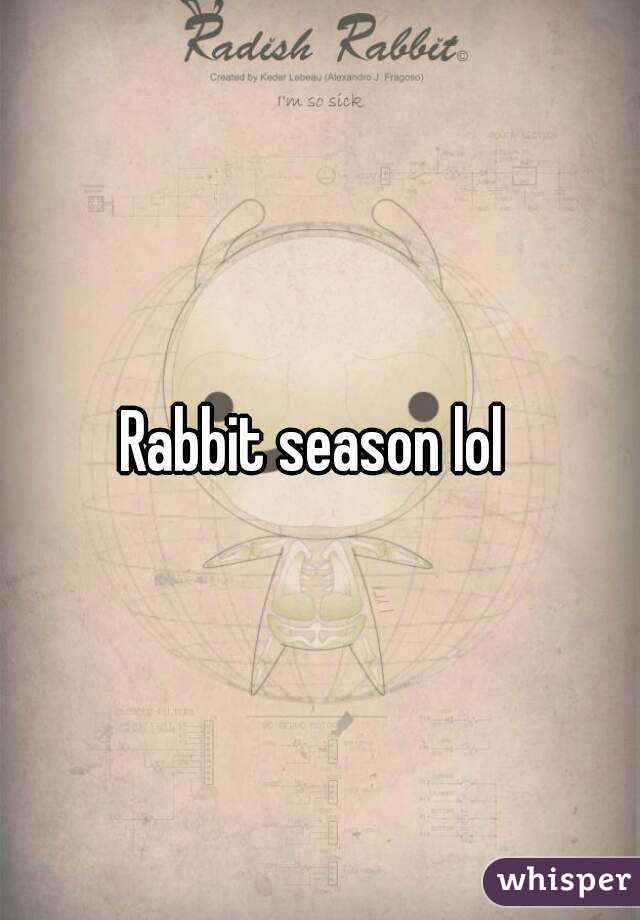 Rabbit season lol 