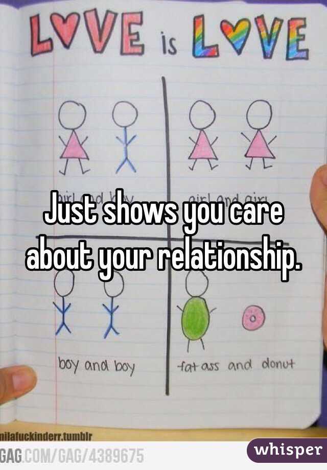 Just shows you care about your relationship. 