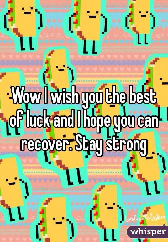 Wow I wish you the best of luck and I hope you can recover. Stay strong 