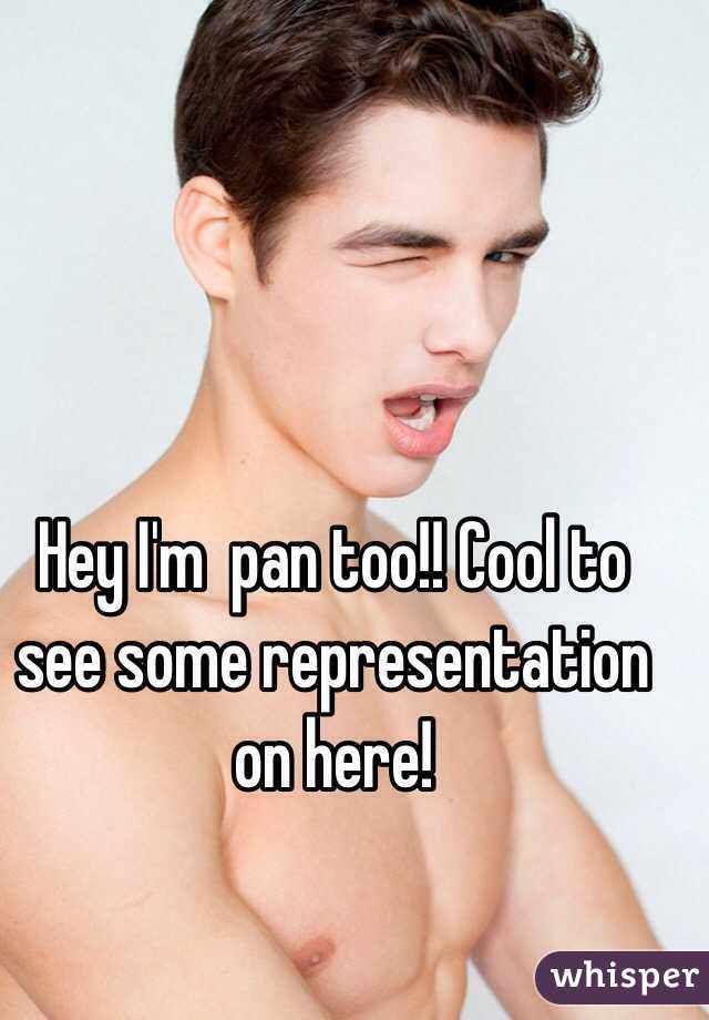Hey I'm  pan too!! Cool to see some representation on here!