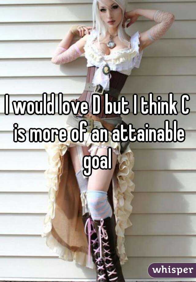 I would love D but I think C is more of an attainable goal 