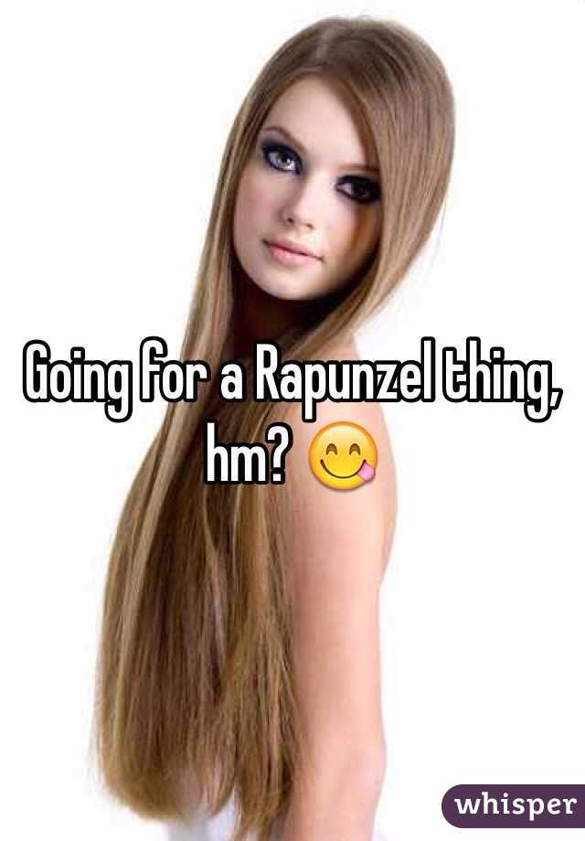 Going for a Rapunzel thing, hm? 😋