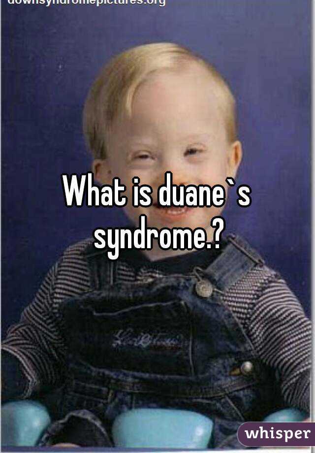 What is duane`s syndrome.?
