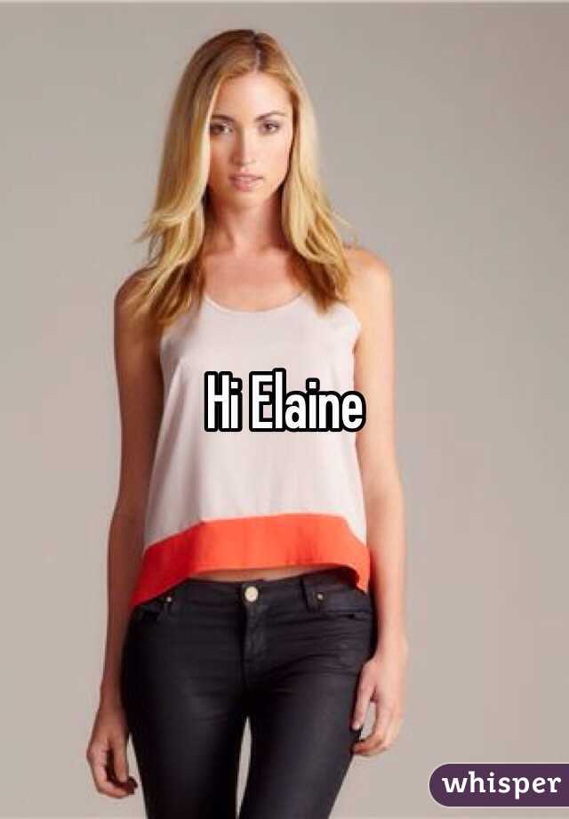 Hi Elaine 