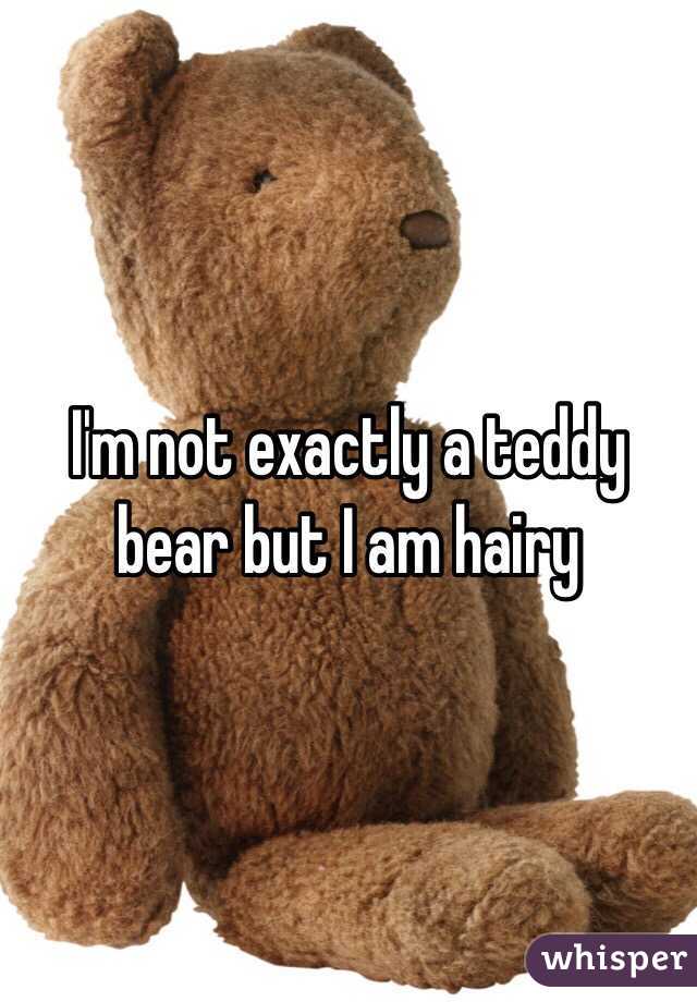 I'm not exactly a teddy bear but I am hairy 