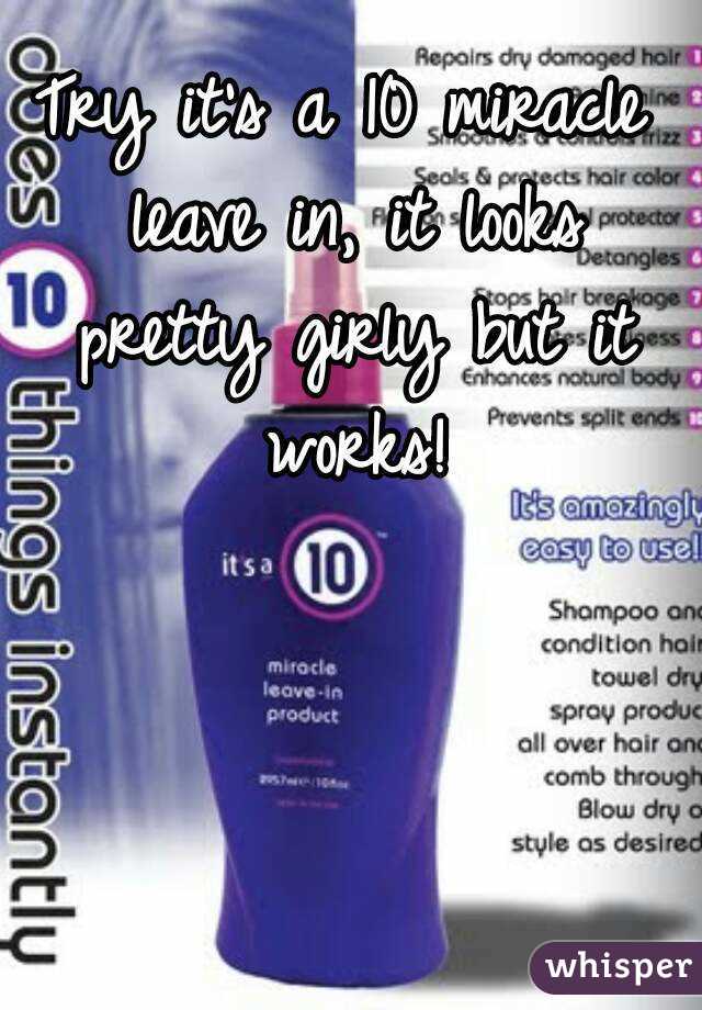 Try it's a 10 miracle leave in, it looks pretty girly but it works!