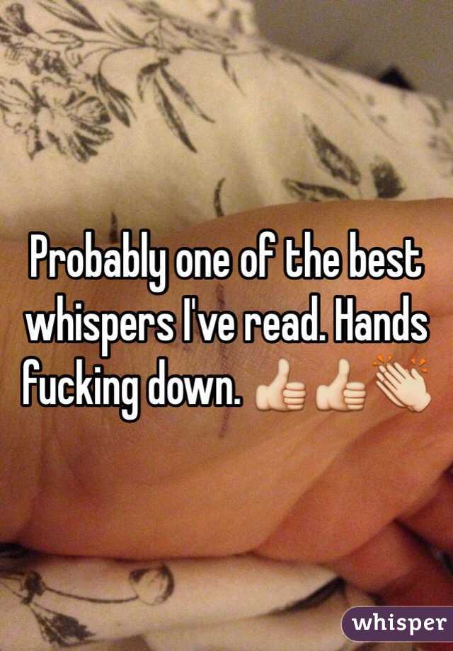 Probably one of the best whispers I've read. Hands fucking down. 👍👍👏