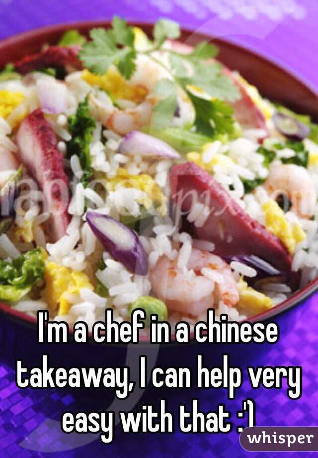 I'm a chef in a chinese takeaway, I can help very easy with that :')