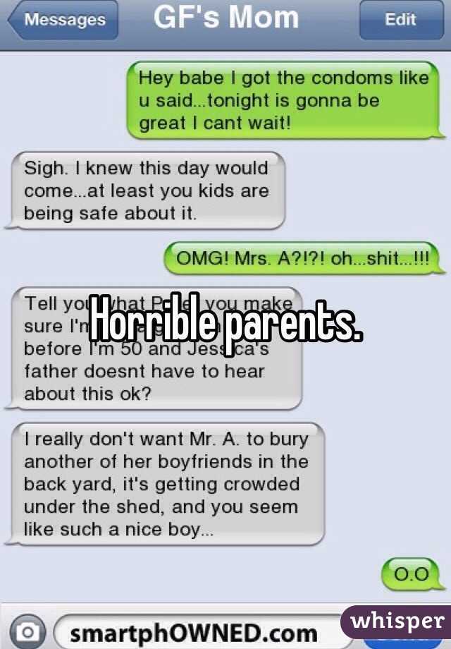 Horrible parents. 