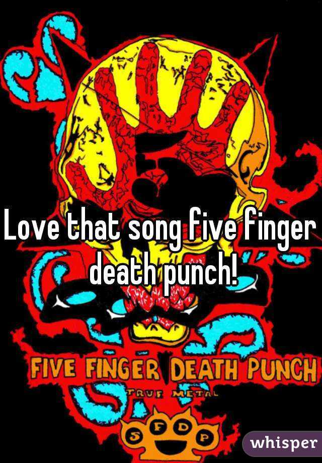 Love that song five finger death punch!