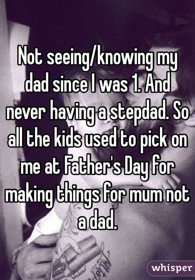 Not seeing/knowing my dad since I was 1. And never having a stepdad. So all the kids used to pick on me at Father's Day for making things for mum not a dad. 